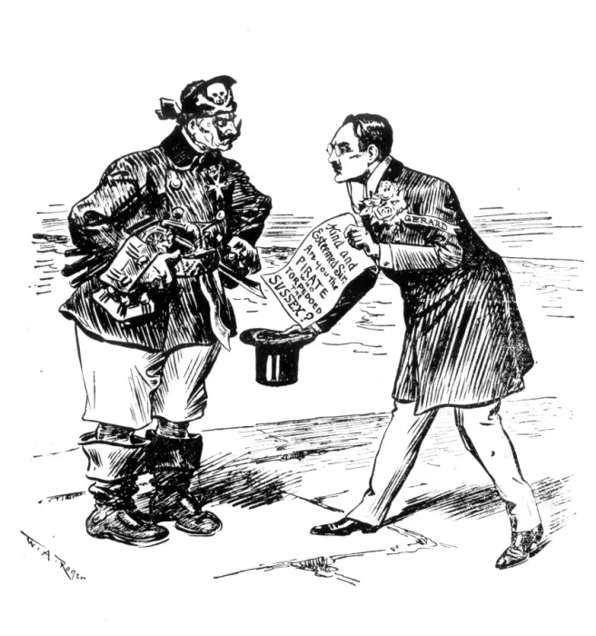 Framed Print : Kind and esteemed Sir, are you the Pirate who torpedoed the Sussex ?