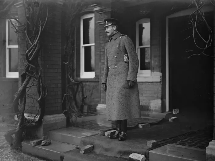 Framed Print : The King of Denmark visits the 2nd Buffs at Aldershot, of whom he is Colonel in Chief