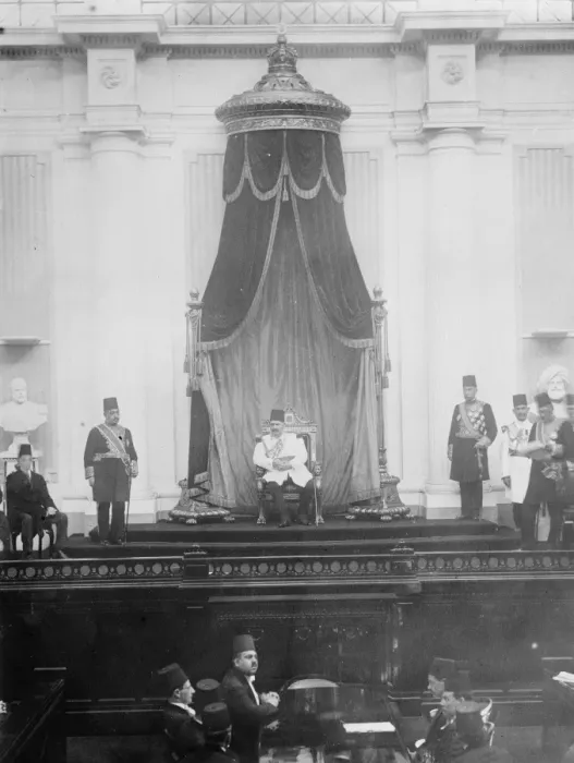 Framed Print : King Fuad opens Egyptian parliament. King Fuad ( centre ) listening to the address Framed Print : King Fuad opens Egyptian parliament. King Fuad ( centre ) listening to the address