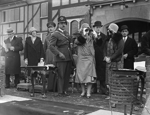 The King and Queen of Afghanistan at Hendon. Inspecting the troops. 17 March 1928