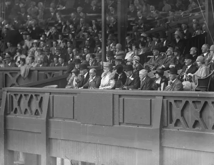 Framed Print : King and Queen at Wimbledon. 7 July 1928 Framed Print : King and Queen at Wimbledon. 7 July 1928