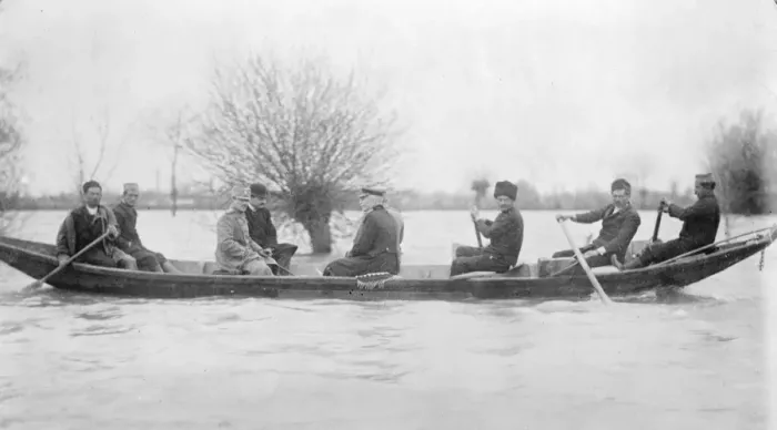 Framed Print : King of Yugoslavia visits his flooded subjects. The King of Yugoslavia visiting Framed Print : King of Yugoslavia visits his flooded subjects. The King of Yugoslavia visiting