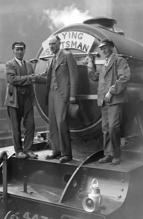 Framed Print : At Kings Cross. Captain G. De Havilland, winner of the Kings Cup Air Race this year Framed Print : At Kings Cross. Captain G. De Havilland, winner of the Kings Cup Air Race this year