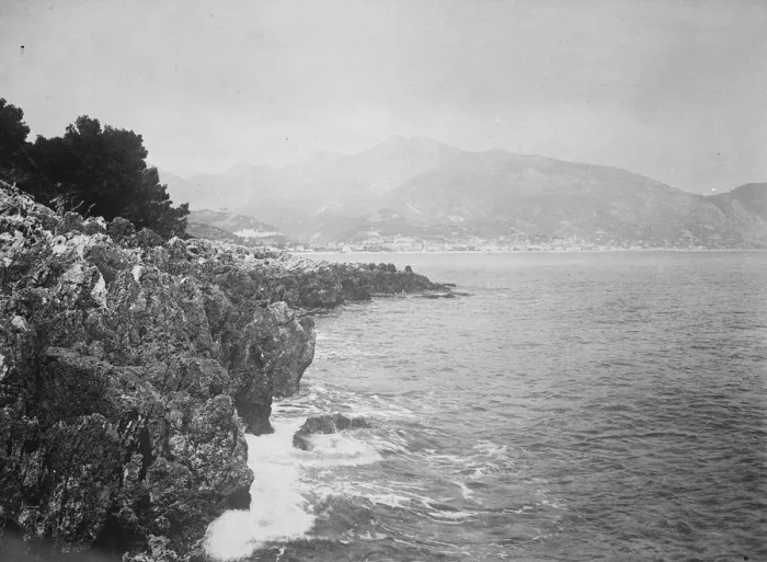 Framed Print : The Kings illness, a convalescence. Cape Martin, a view looking across Framed Print : The Kings illness, a convalescence. Cape Martin, a view looking across