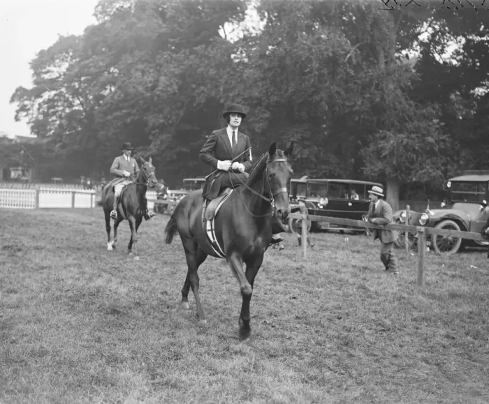 Framed Print : Well known people at the Buckinghamshire show. Lady Chesham on Cannock which Framed Print : Well known people at the Buckinghamshire show. Lady Chesham on Cannock which