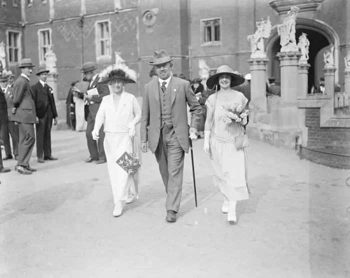 Framed Print : Labour Premiers first official garden party at Hampton Court. Mr J H Thomas Framed Print : Labour Premiers first official garden party at Hampton Court. Mr J H Thomas