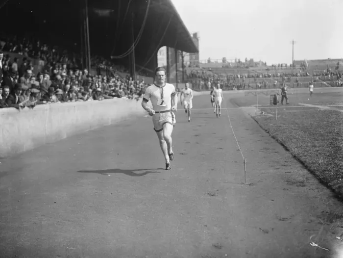 Framed Print : LAC sports at Stamford Bridge. Butler winning the 300 yards. 26 June 1926 Framed Print : LAC sports at Stamford Bridge. Butler winning the 300 yards. 26 June 1926