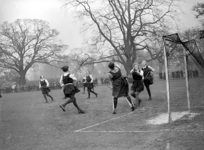 Framed Print : Lacrosse at E. V. W. Chislehurst, Kent. 1934 Framed Print : Lacrosse at E. V. W. Chislehurst, Kent. 1934