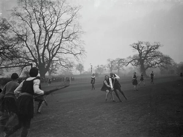 A Lacrosse match; East versus West at Farringtons School, Chislehurst, Kent