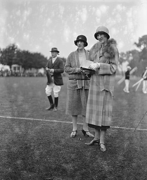 Ladies mounted sports at Ranelagh. Lady Blanche Douglas and Lady Diana Somerset