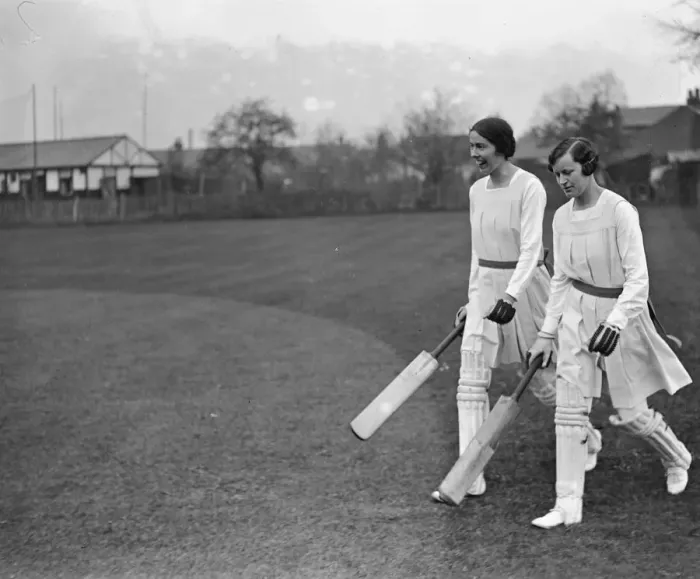 Framed Print : The Ladies opening cricket match at Cobham, the Cuckoos versus the Women Framed Print : The Ladies opening cricket match at Cobham, the Cuckoos versus the Women