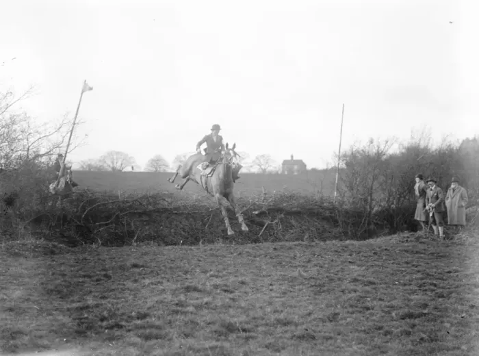 Framed Print : Ladies point to point race. The South and West Wilts Hunt point to point races