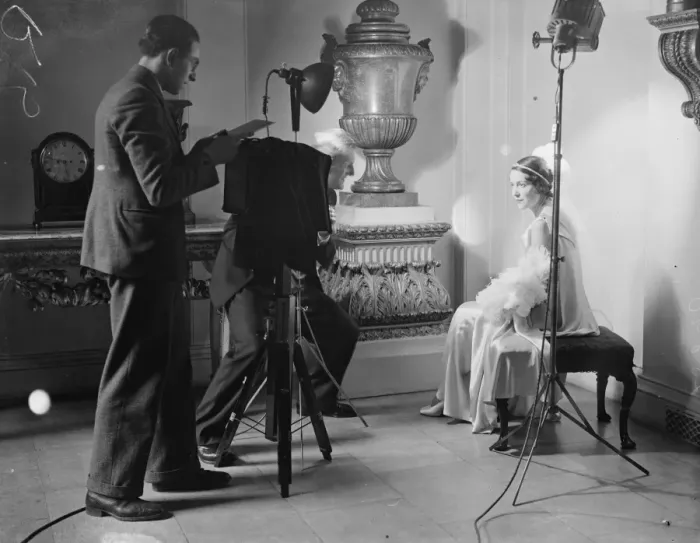 Framed Print : Lady Cavendish in court dress. 23 June 1932