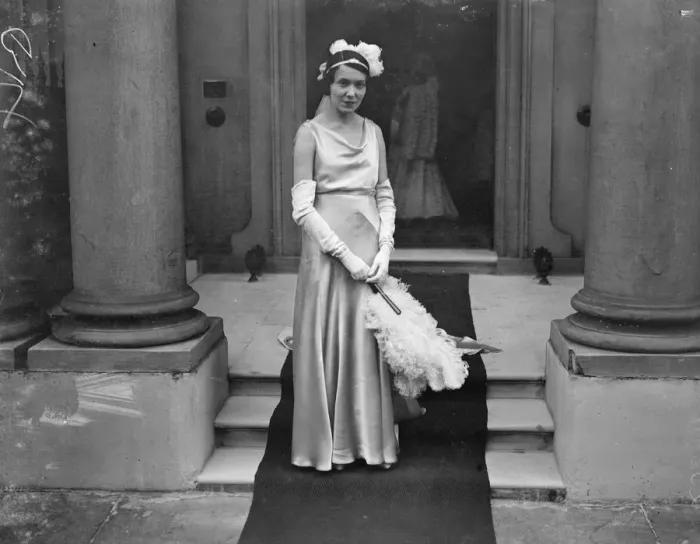 Framed Print : Lady Cavendish in court dress. 23 June 1932 Framed Print : Lady Cavendish in court dress. 23 June 1932