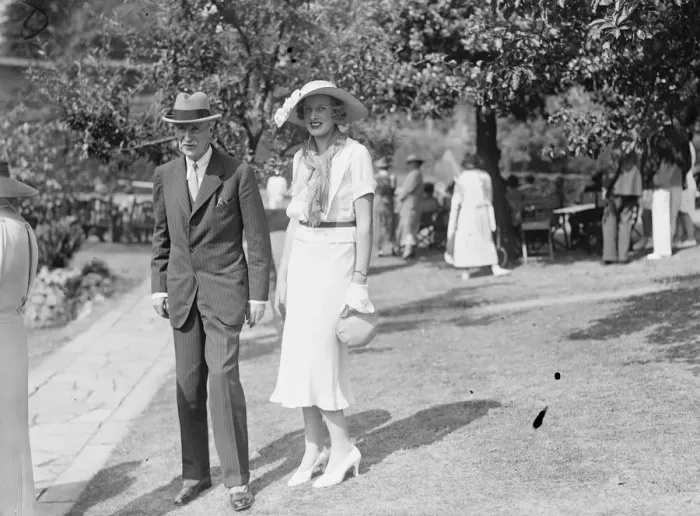 Framed Print : Lady Crossfields tennis club party at Highgate Colonel Morrison Bell and Miss