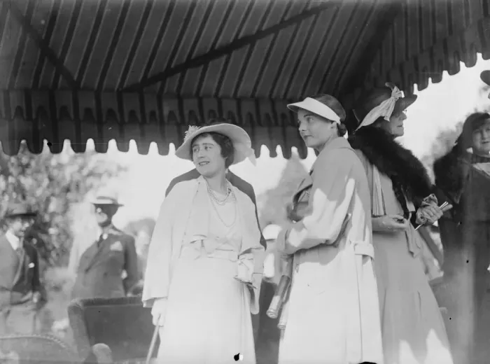 Framed Print : Lady Crossfields tennis club party at Highgate Duchess of York and Miss Kay Stammers 8