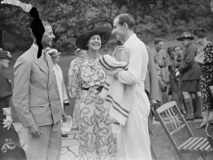 Framed Print : Lady Crossfields tennis club party at Highgate Lady Crossfield and Fred Perry 1936 Framed Print : Lady Crossfields tennis club party at Highgate Lady Crossfield and Fred Perry 1936