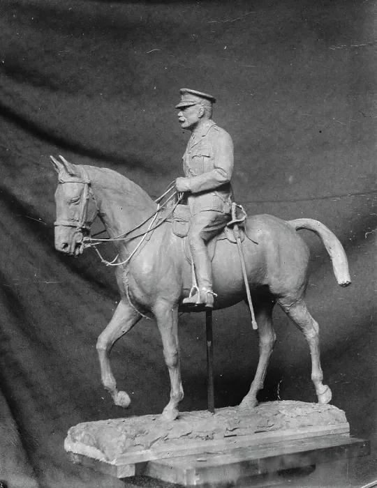 Framed Print : Lady Haig submits other models to assessor of Earl Haig Statue. The model executed Framed Print : Lady Haig submits other models to assessor of Earl Haig Statue. The model executed