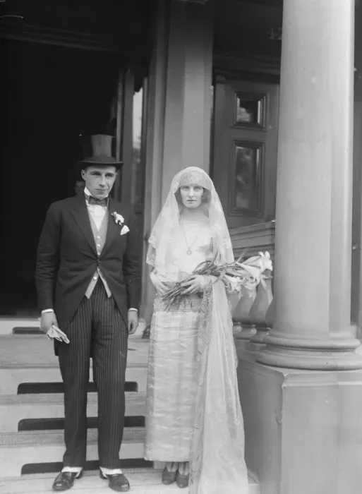 Framed Print : Lady June Butlers wedding. Lady June Butler was married to Mr Js Charlton at Brompton Oratory Framed Print : Lady June Butlers wedding. Lady June Butler was married to Mr Js Charlton at Brompton Oratory