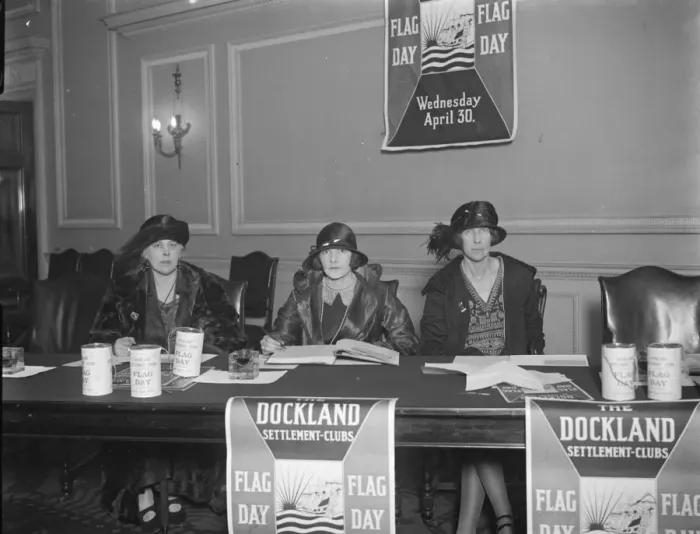 Framed Print : Lady Louis Moutbatten presided at the meeting of the Dockland Settlement Flag Day committee Framed Print : Lady Louis Moutbatten presided at the meeting of the Dockland Settlement Flag Day committee