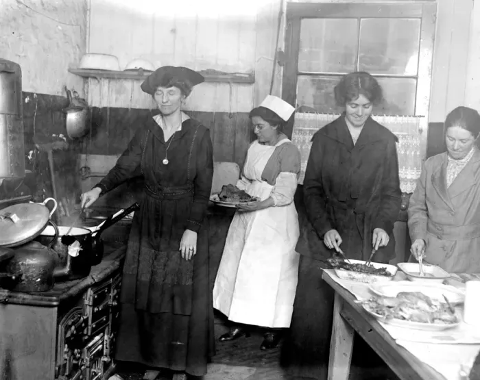 Framed Print : Lady Muriel Paget. society ladies help in invalid kitchen s. These kitchens were
