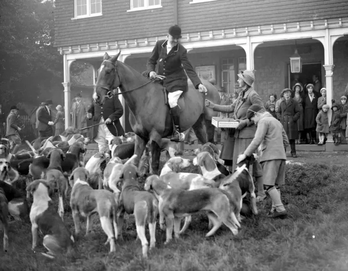 Framed Print : Lady selling poppies at the hunting Meet in Shipbourne, Kent. 1933 Framed Print : Lady selling poppies at the hunting Meet in Shipbourne, Kent. 1933