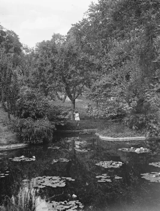Framed Print : The lake at Oakhill. 1928