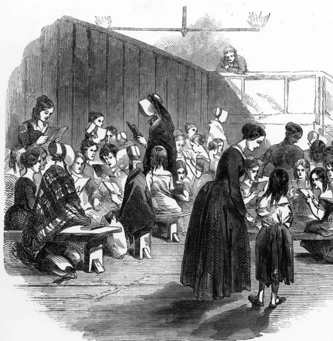 Framed Print : The Lambeth Ragged School (for girls)