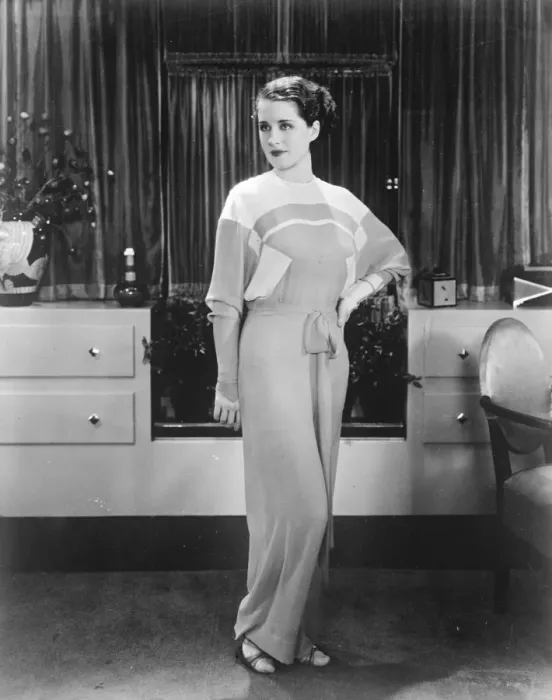 Framed Print : Latest fashion for Miladys spring wear. Norma Shearer, in a stunning pyjama Framed Print : Latest fashion for Miladys spring wear. Norma Shearer, in a stunning pyjama