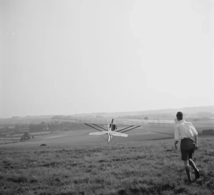 Framed Print : The Launch of a Cessna CG-2 Glider in Lenham, Kent. 1936