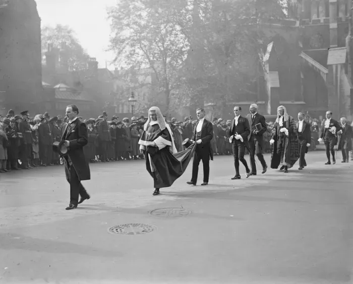 Framed Print : Law Courts Reopening The Lord Chief Justice ( Sir Gordon Hewart ) in the procession 12 Framed Print : Law Courts Reopening The Lord Chief Justice ( Sir Gordon Hewart ) in the procession 12