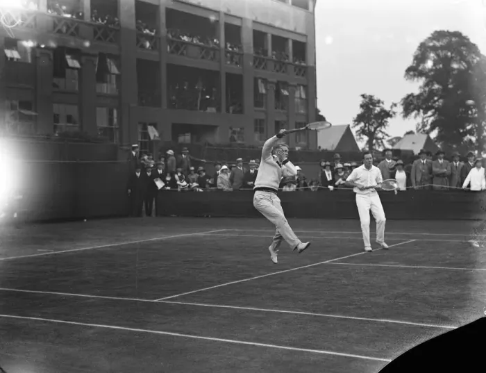 Framed Print : Lawn tennis championships at Wimbledon. Vincent Richards and F T Hunter in play againsts M Haid Framed Print : Lawn tennis championships at Wimbledon. Vincent Richards and F T Hunter in play againsts M Haid