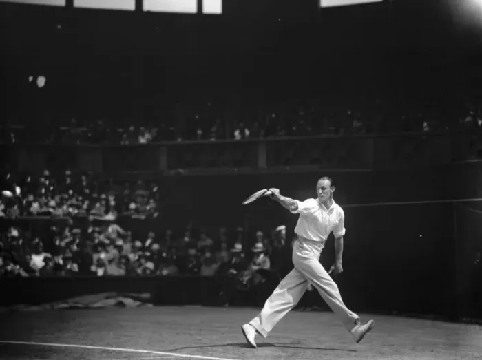 Framed Print : Lawn tennis championships at Wimbledon. Anderson in play. 25 June 1925 Framed Print : Lawn tennis championships at Wimbledon. Anderson in play. 25 June 1925