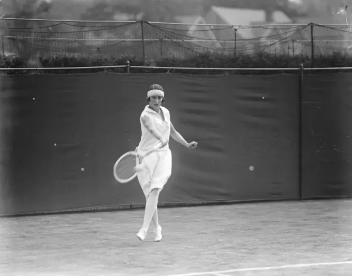 Framed Print : Lawn tennis championships at Wimbledon. Mrs Lycett in play. 23 June 1925 Framed Print : Lawn tennis championships at Wimbledon. Mrs Lycett in play. 23 June 1925