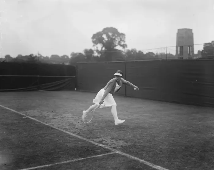 Framed Print : Lawn tennis players by Roehampton club. Fraulein Assem ( Germany ) in play. 22 Framed Print : Lawn tennis players by Roehampton club. Fraulein Assem ( Germany ) in play. 22