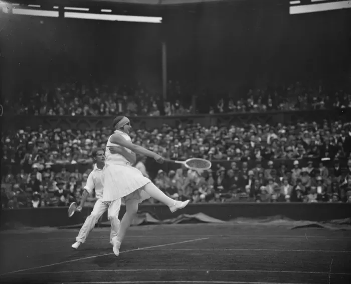 Framed Print : Lawn tennis at Wimbledon. Miss Betty Nuthall in play. 27 June 1929 Framed Print : Lawn tennis at Wimbledon. Miss Betty Nuthall in play. 27 June 1929