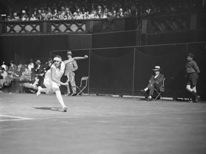 Framed Print : Lawn Tennis at Wimbledon. Miss Fry in play. 30 June 1927 Framed Print : Lawn Tennis at Wimbledon. Miss Fry in play. 30 June 1927
