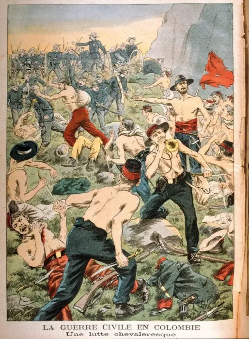 Framed Print : Le Petit Journal 1902-4 The Civil War in Colombia - A Chivalrous Fight Framed Print : Le Petit Journal 1902-4 The Civil War in Colombia - A Chivalrous Fight
