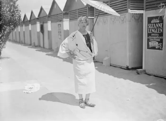 Framed Print : On the Lido Lady Waverthee 25 August 1926