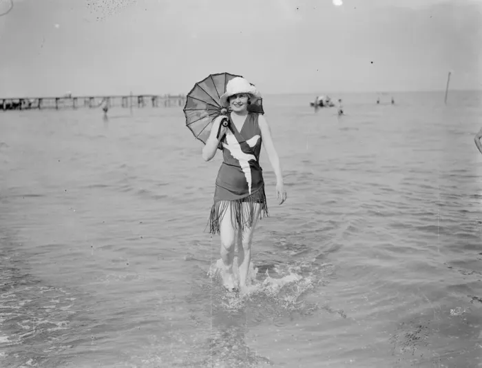 Framed Print : On the Lido Mrs Louis Beaumont 1927 Framed Print : On the Lido Mrs Louis Beaumont 1927