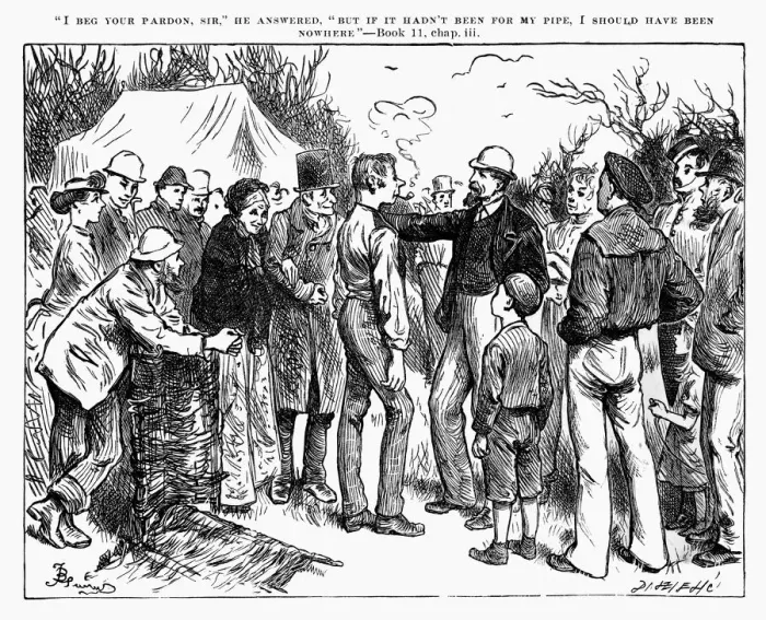 Framed Print : The Life of Charles Dickens I beg your pardon sir, : he answered, but if it hadn t