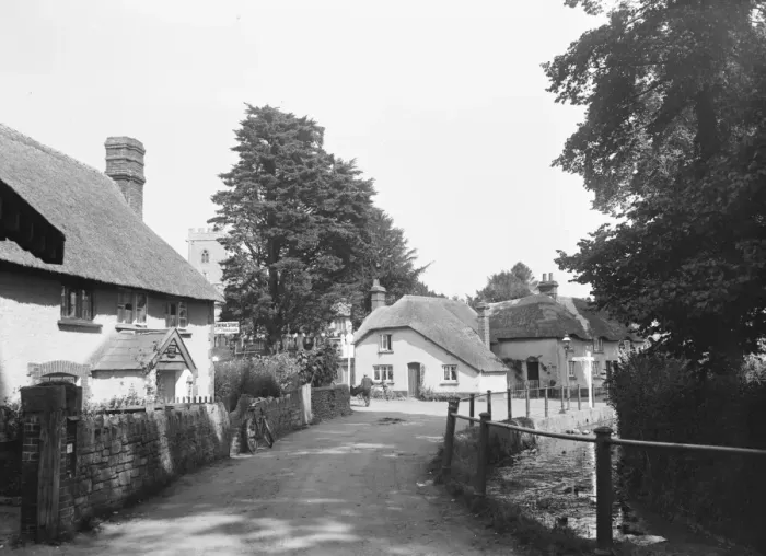Framed Print : Littleham village in Devon, England 1925
