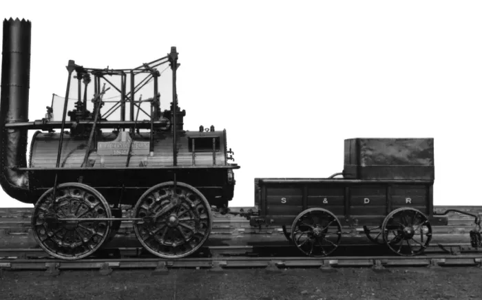 Framed Print : Locomotion No. 1 is to be seen at Darlington Main Line Station and although more than once rebuilt