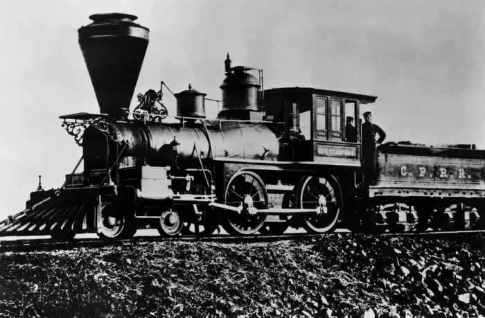 Framed Print : Locomotive Govenor Stanford the first to be placed in service by the Central Pacific