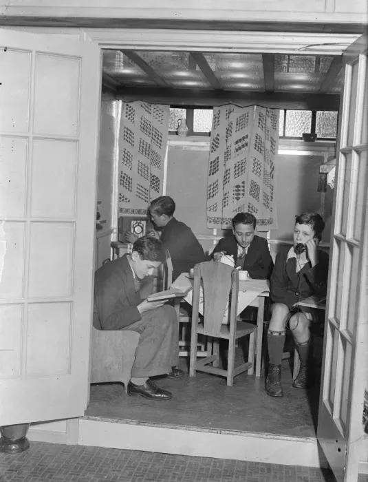 Framed Print : London Boys Build And Furnish A Modern Home Inside Their School. Pupils of