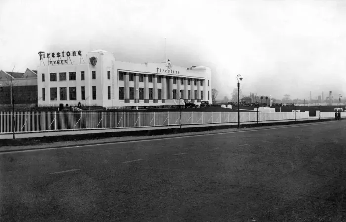 Framed Print : London. Brentford. The Firestone Tyre Factory on the Great West Road Framed Print : London. Brentford. The Firestone Tyre Factory on the Great West Road