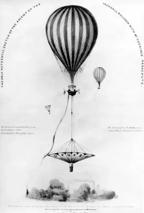 Framed Print : London and Lee : The only Authentic Sketch of the Ascent of the Vauxhall Balloon Framed Print : London and Lee : The only Authentic Sketch of the Ascent of the Vauxhall Balloon