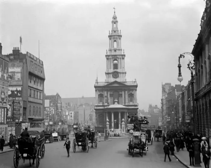 Framed Print : London. St Mary Le Strand Church, Strand, London. 1900 Framed Print : London. St Mary Le Strand Church, Strand, London. 1900