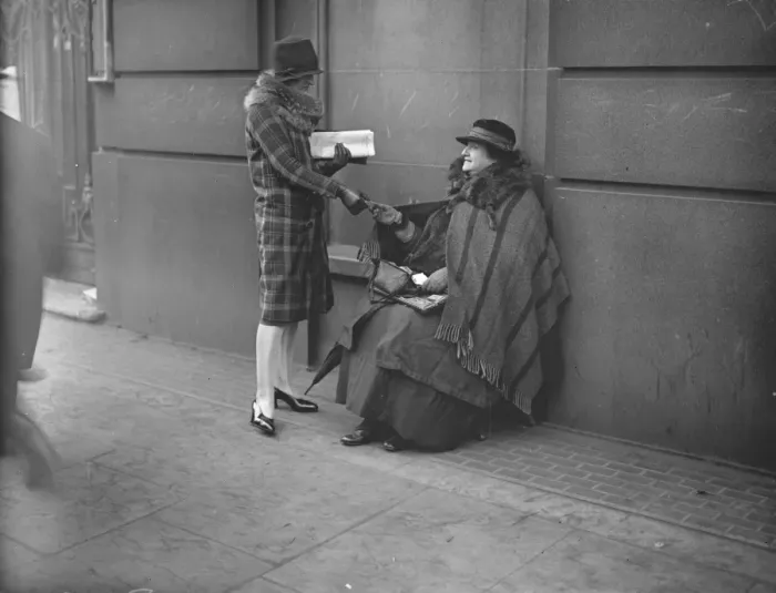 Framed Print : London theatre star who now sells matches. To have spent three fortunes and to