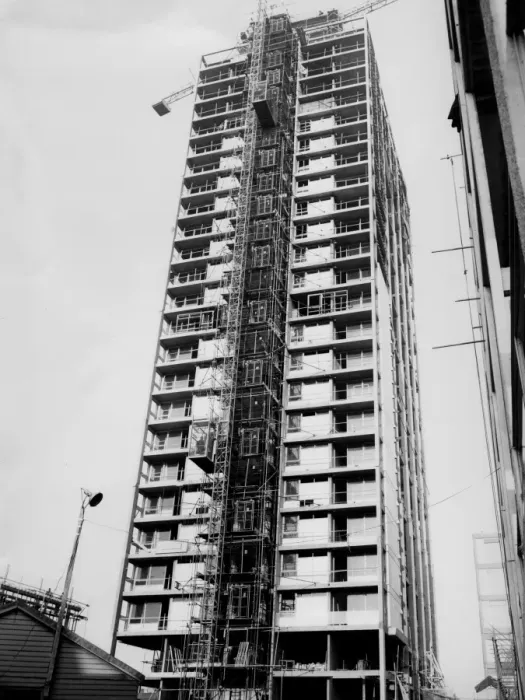 Framed Print : Londons Highest Flats, a 25 storey tower block in Draper Street, Southwark, was Framed Print : Londons Highest Flats, a 25 storey tower block in Draper Street, Southwark, was